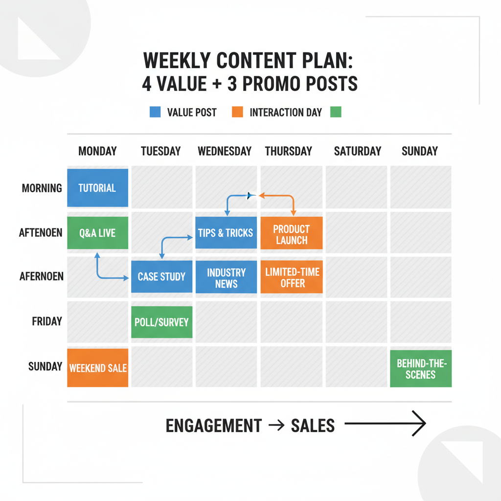 Choosing Themes for Value Posts — 4 3 post strategy social media engagement