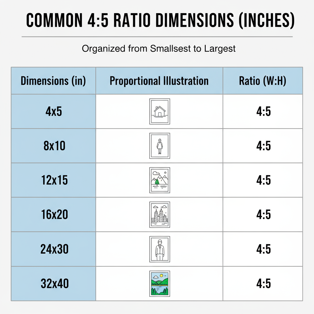 Common Uses for the 4:5 Ratio in Photography and Design — 4 5 ratio in inches
