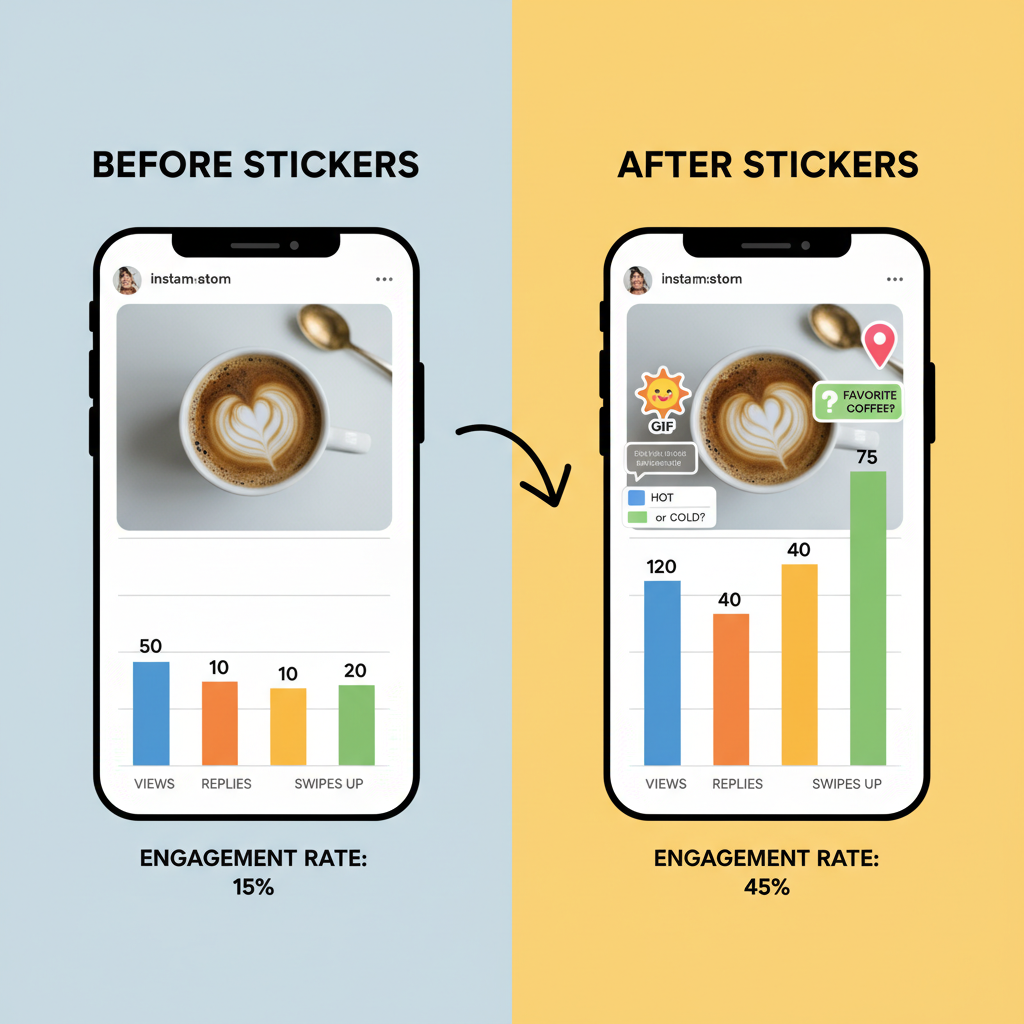 5. Hashtags — add stickers to instagram stories