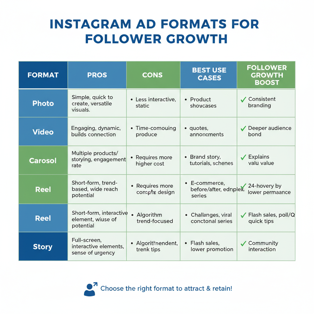 Choose the Best Ad Format for Follower Growth — ads for instagram followers