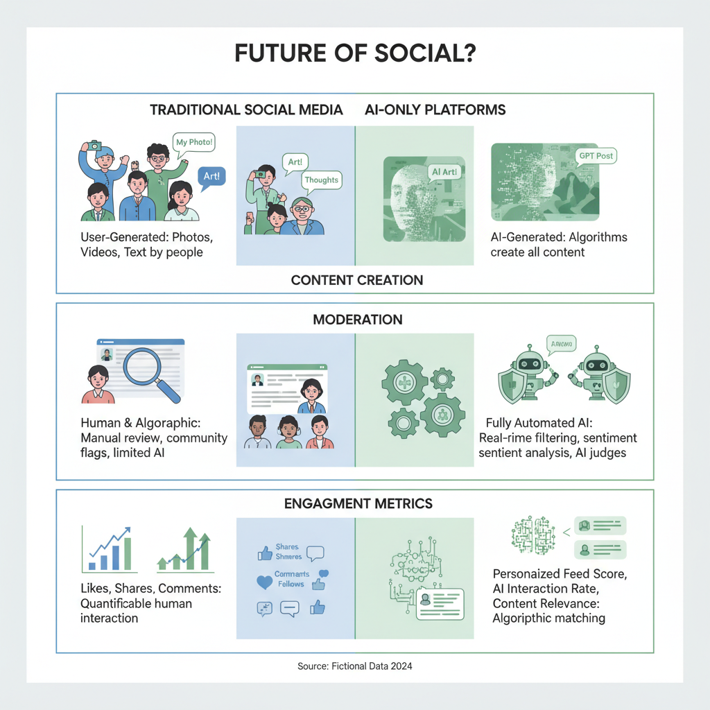 Current Examples of AI-Generated Communities — ai only social media