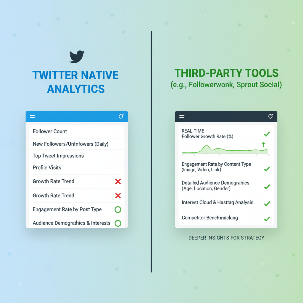 Third-Party Tools — analyze and grow using twitter follower stats