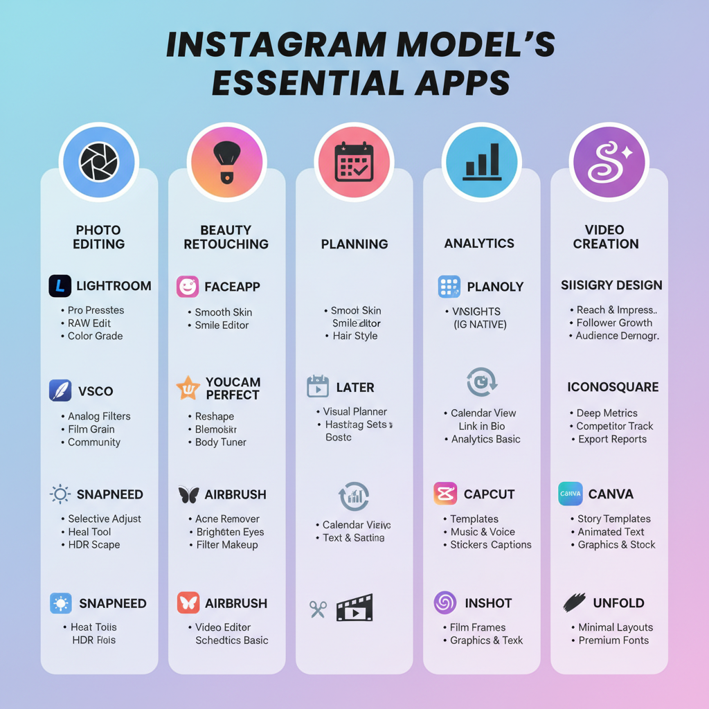 Introduction to the Digital Toolkit of Successful Instagram Models — apps instagram models use