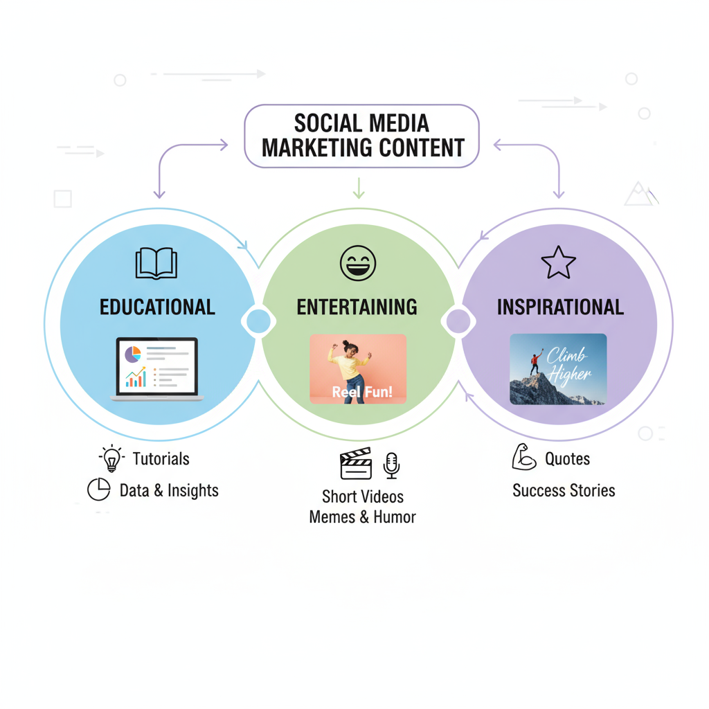 Example — areas of content social media marketing