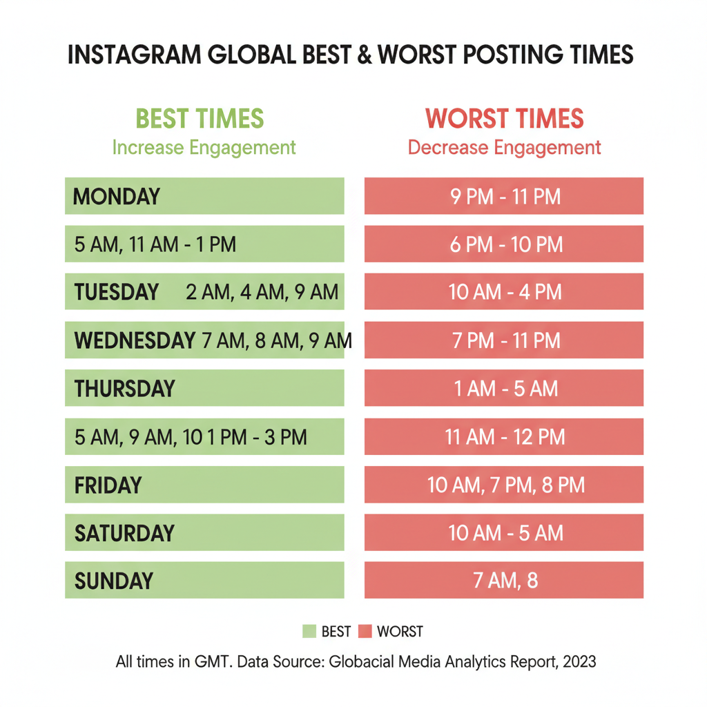 How the Instagram Algorithm Factors in Posting Times — best and worst time to post on instagram