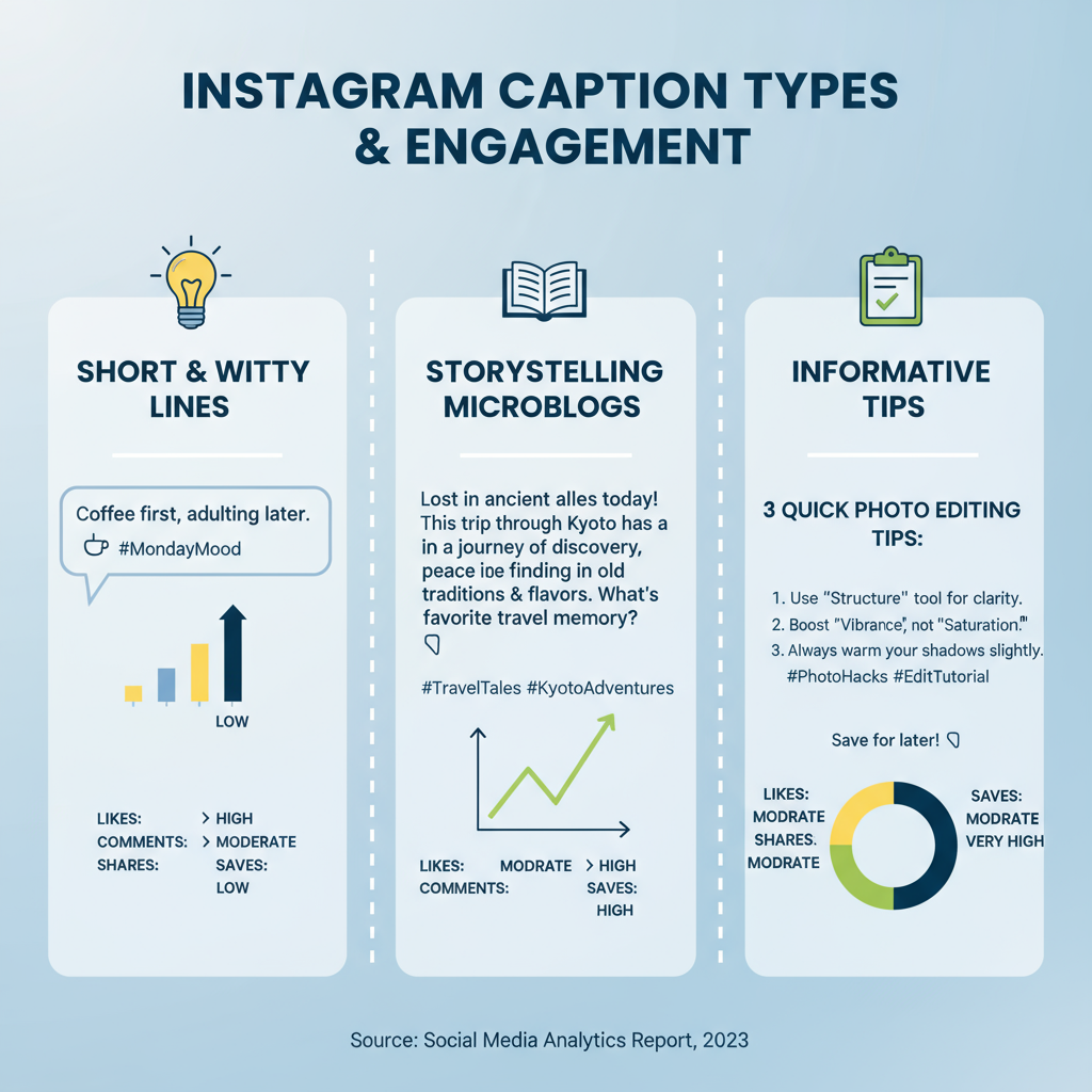 Crafting Short Captions vs. Long-Form Microblogs — best captions for instagram to boost engagement