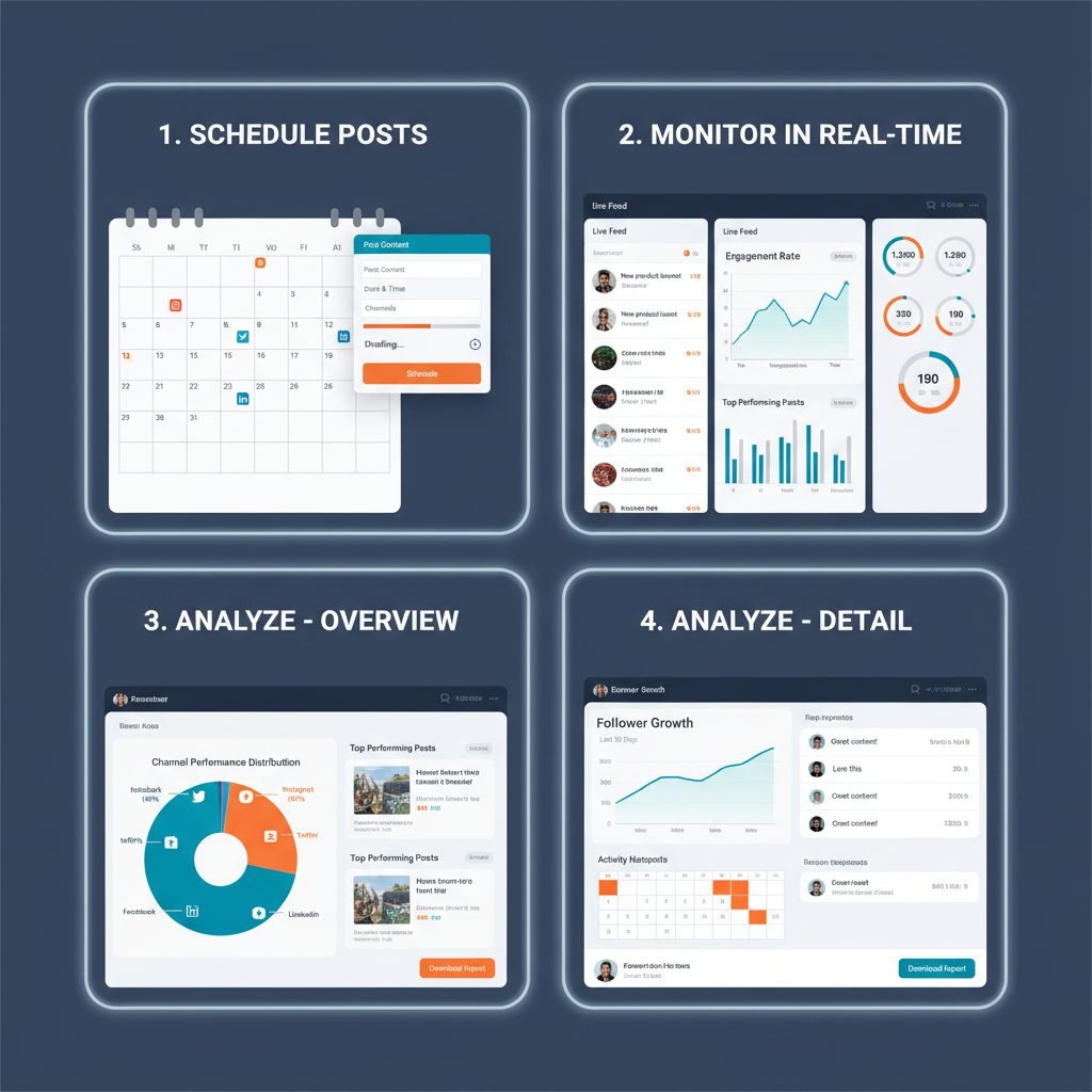 4. Cross-Platform Posting — best dashboard for social media management 2024