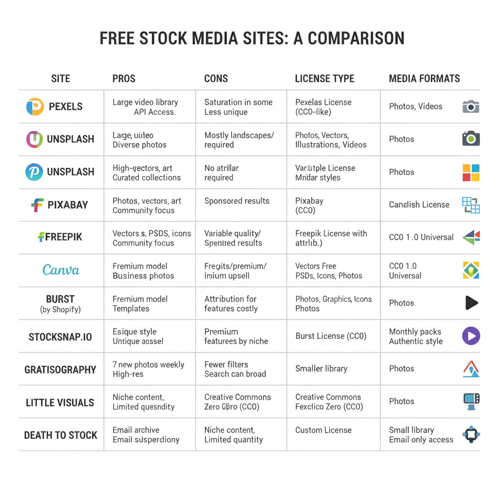 Key Criteria for Selecting Pexels-like Sites — best pexels like sites free stock photos videos