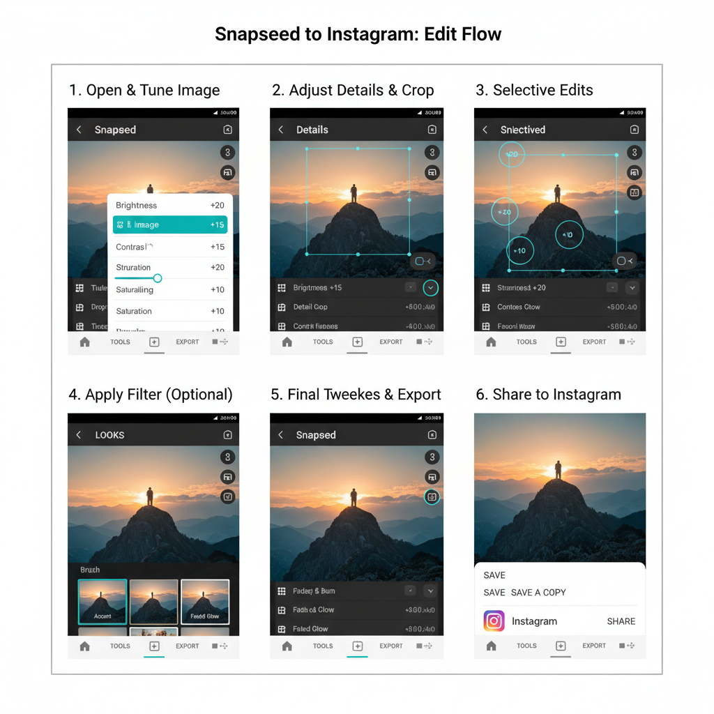 Snapseed: Complete Creative Freedom for Free — best photo editing apps for stunning instagram posts