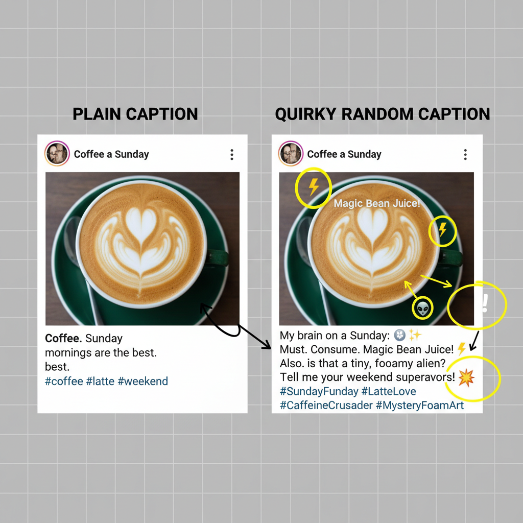 4. Play with Surreal or Unexpected Juxtapositions — best random captions for instagram