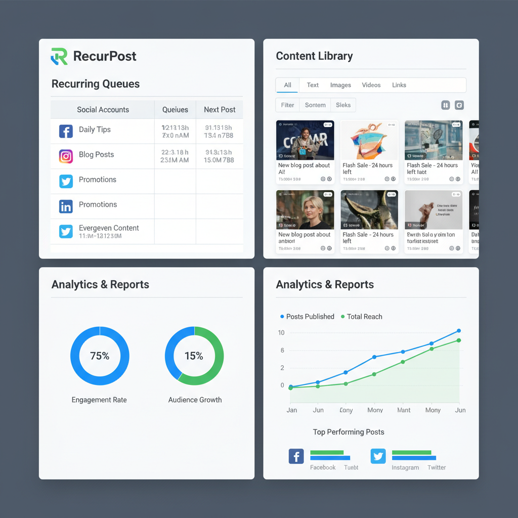 Overview of RecurPost and Its Unique Features — best social media management tools recurpost