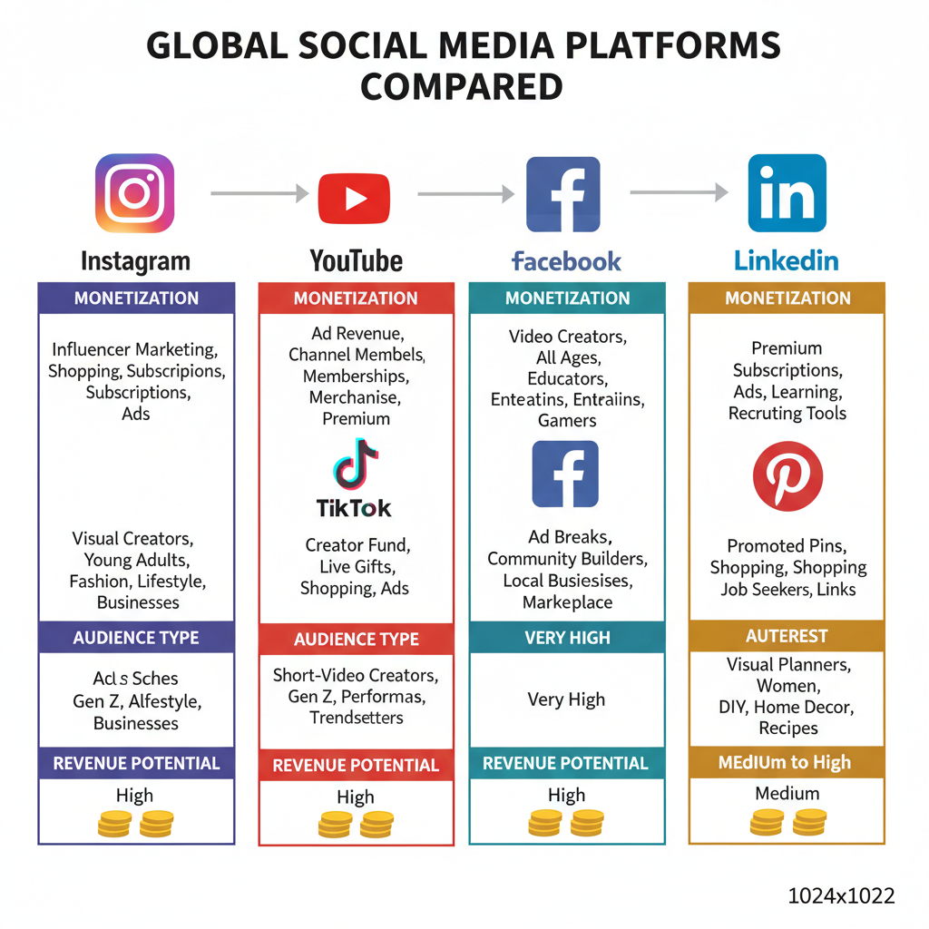 Instagram — best social media platforms to make money