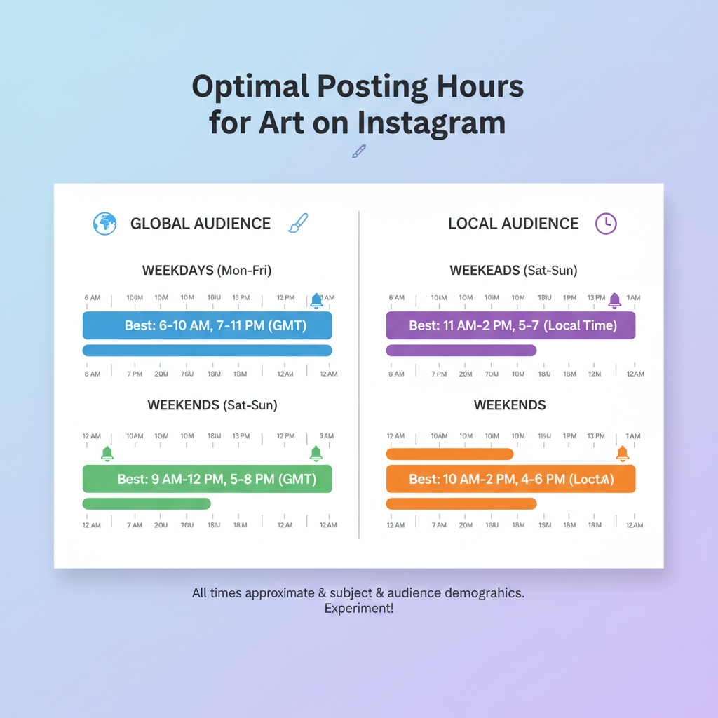 Global vs. Local Audience Time Zones for Art Accounts — best time to post art on instagram