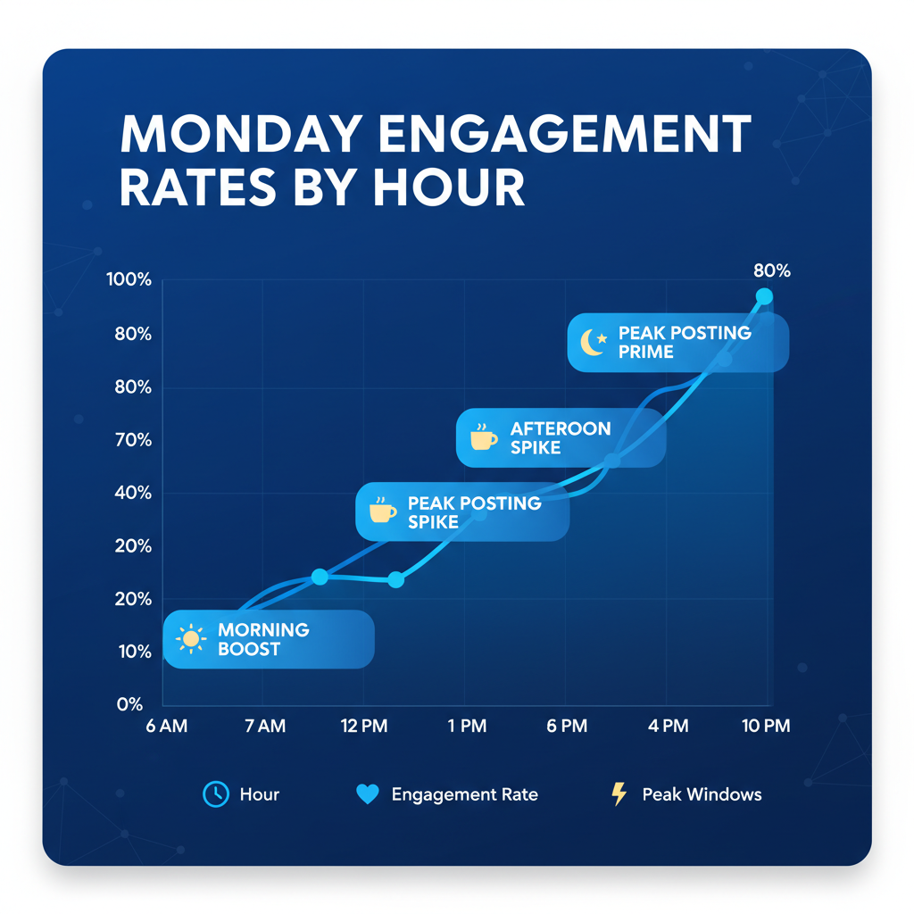 Monday User Behavior Patterns on Instagram — best time to post instagram monday