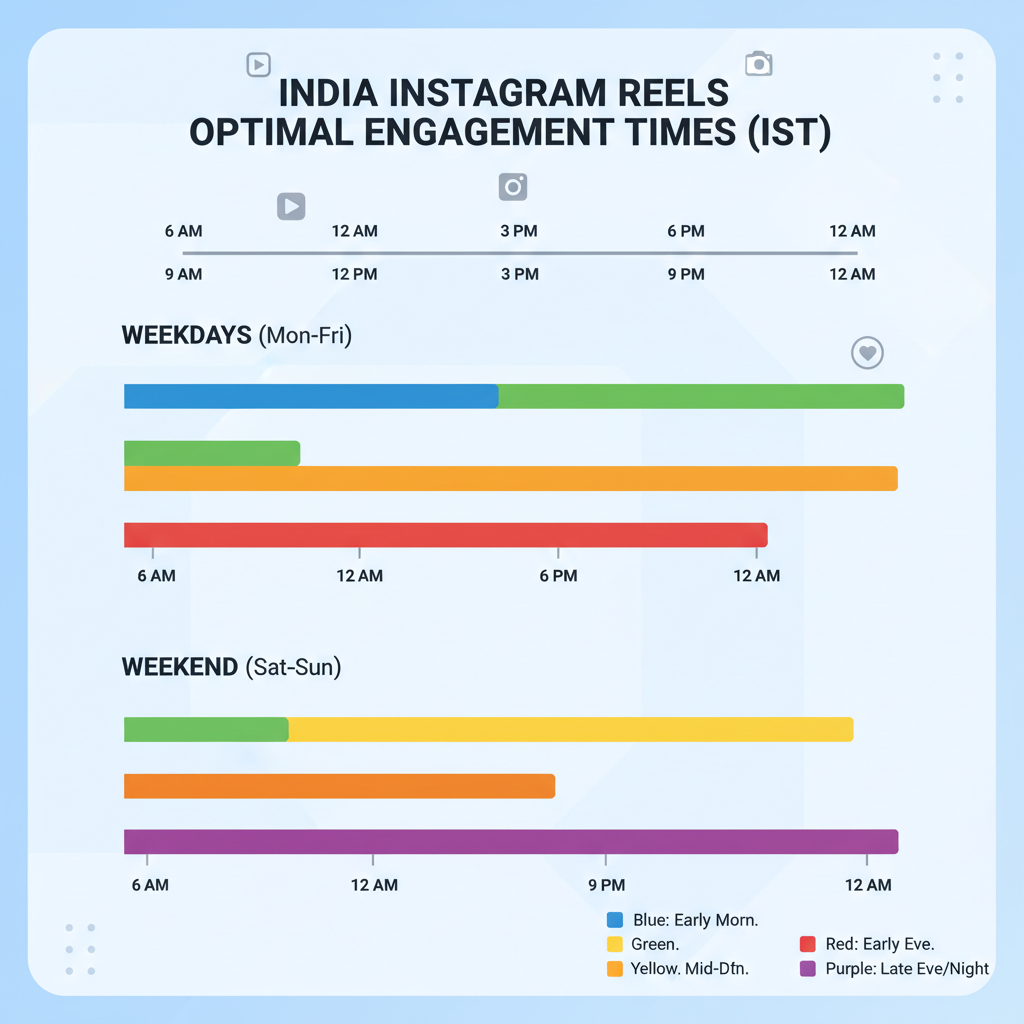 Time Slot Breakdown for India (IST) — best time to post instagram reels india