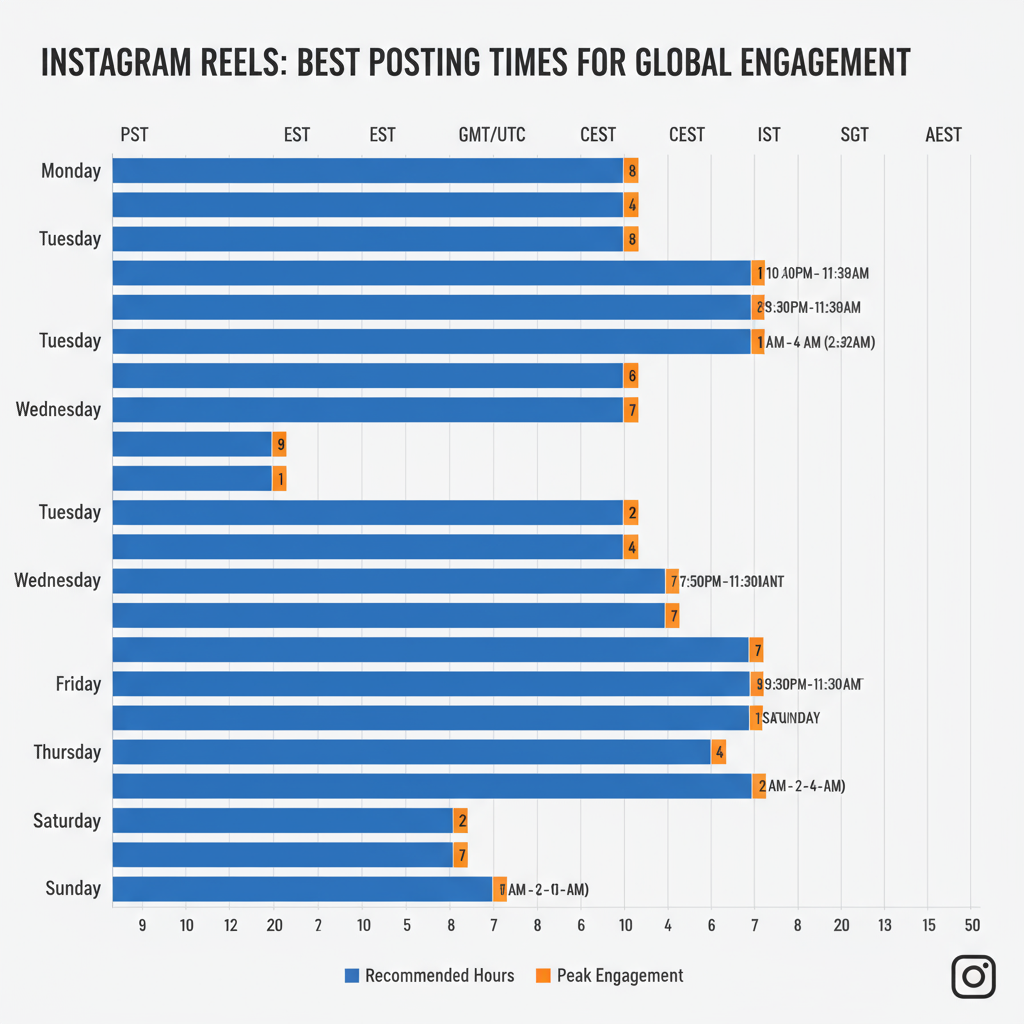 Travel Influencers — best time to post instagram reels