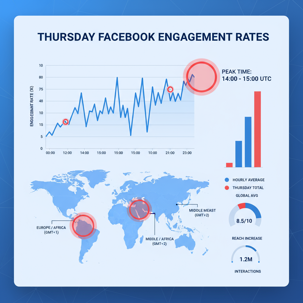 Global Audience Activity Patterns on Thursdays — best time to post on facebook on thursday