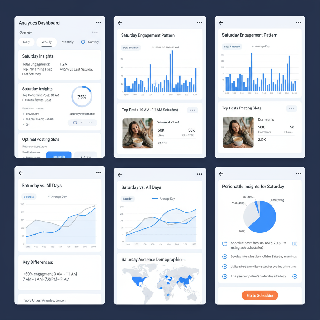 Saturday User Activity Patterns (Global Averages) — best time to post on facebook saturday