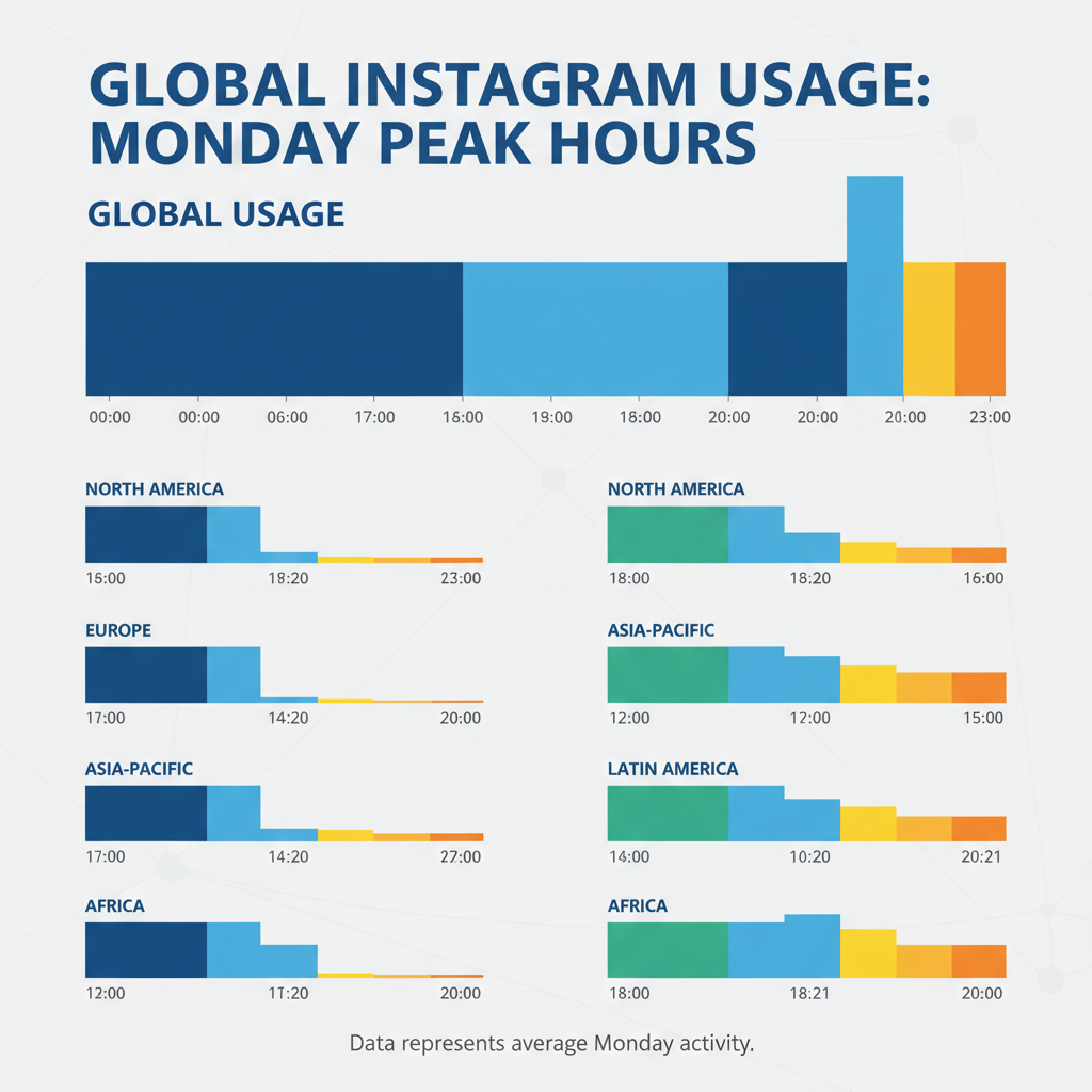 Monday Global Instagram Usage Patterns — best time to post on instagram monday