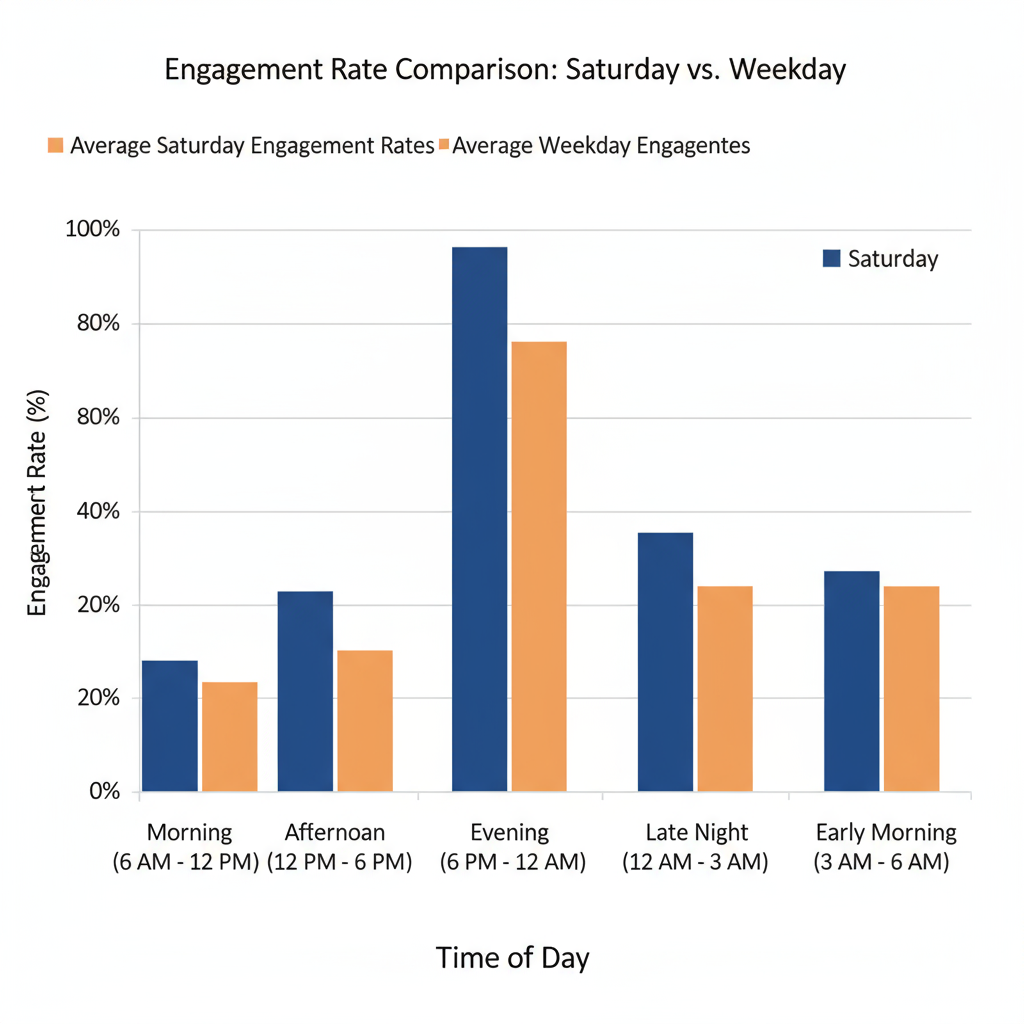Evening (6 PM – 9 PM) — best time to post on instagram saturday