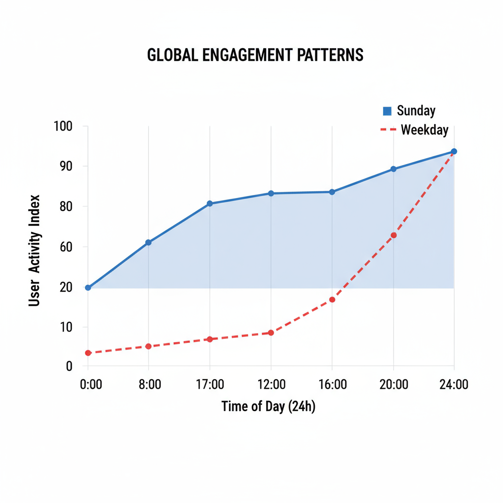 Analyzing Global Instagram Usage Trends on Sundays — best time to post on instagram sunday