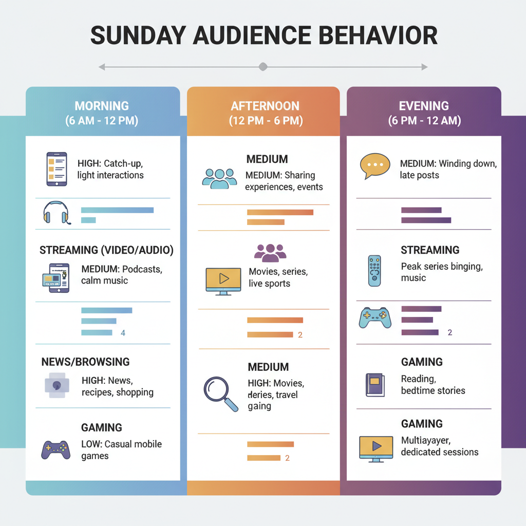 General Audience Behavior Patterns on Sundays — best time to post on social media on sunday