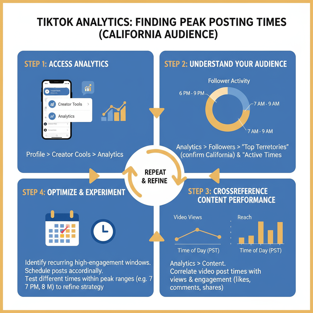 Morning, Afternoon, and Evening Peaks by Content Type — best time to post on tiktok california