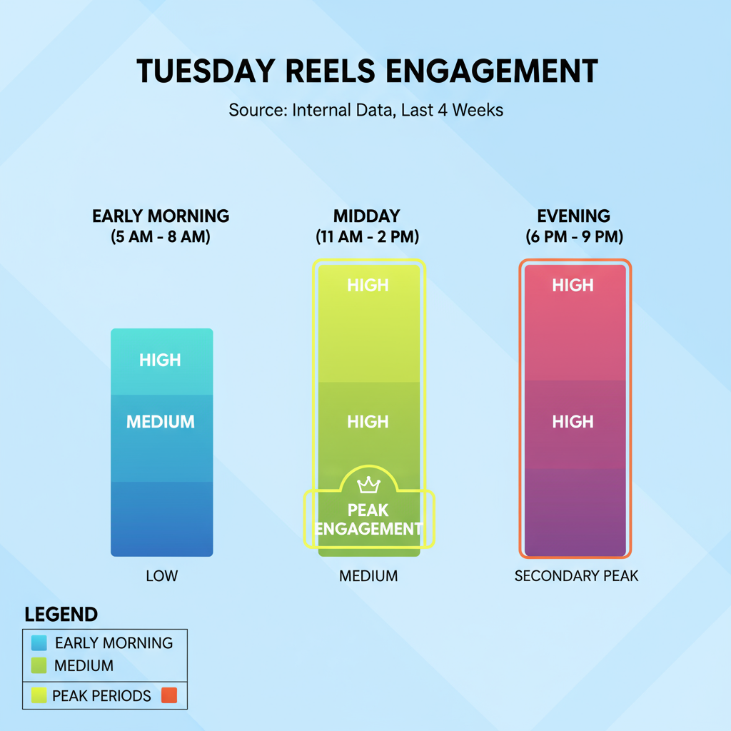 Typical Tuesday Instagram Engagement Trends — best time to post reels on tuesday