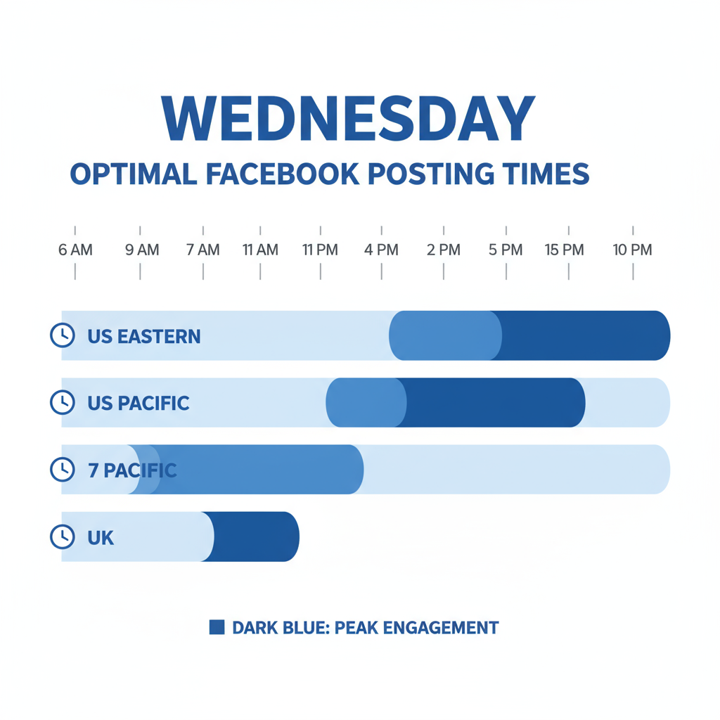 Optimal Wednesday Posting Times by Region — best time to post to facebook on wednesday