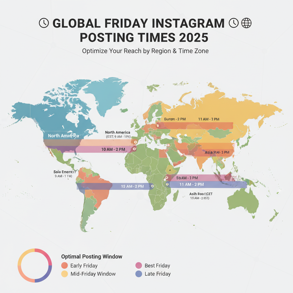 Best Times by Region and Time Zone — best times to post on instagram friday 2025