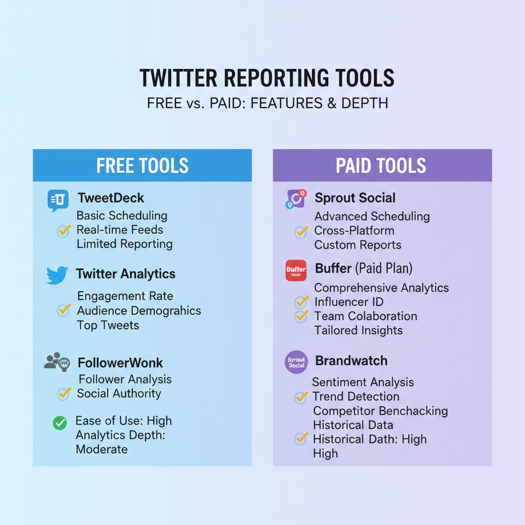 Comparison Criteria for Twitter Reporting Tools — best twitter reporting tools to track and improve performance