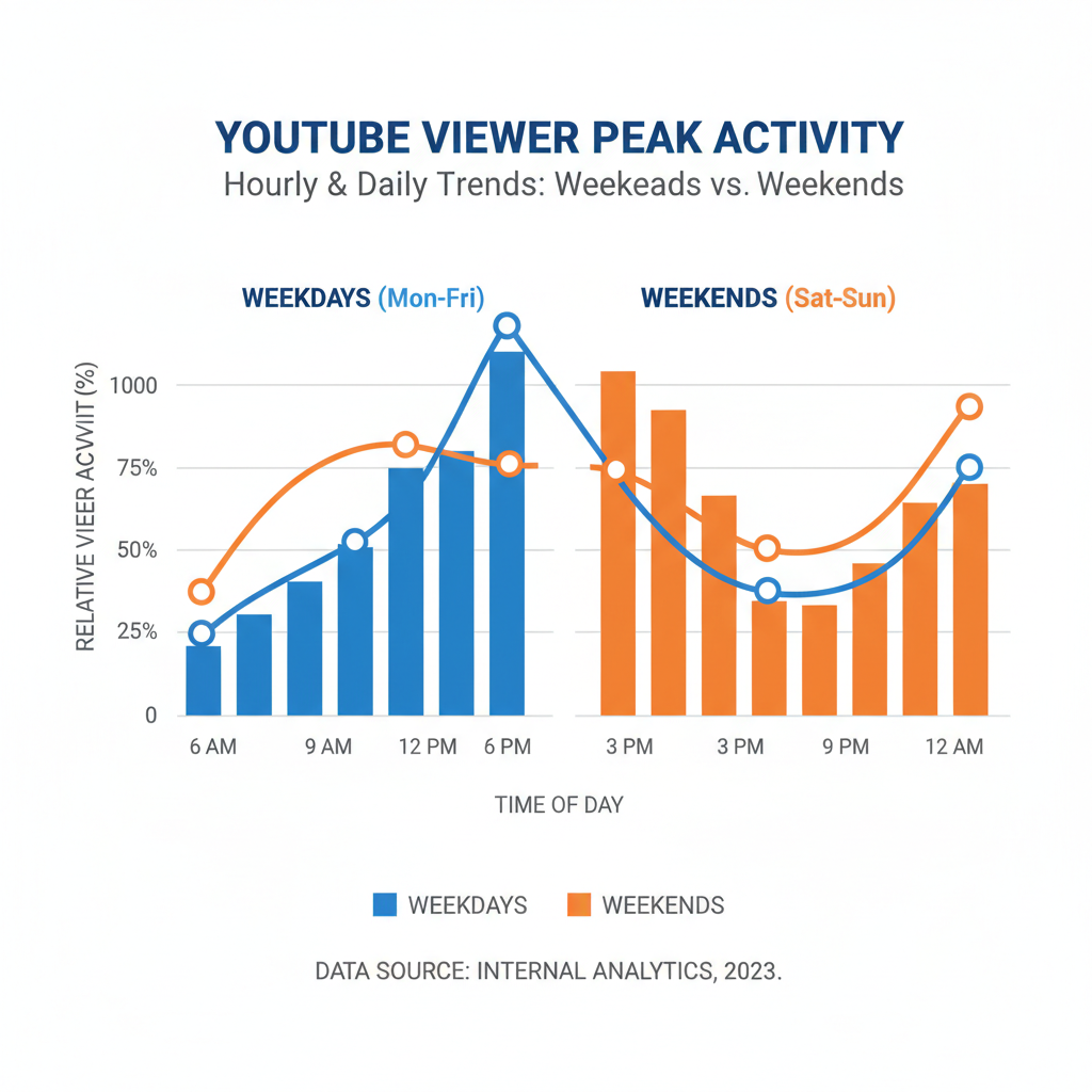Analyzing “When Your Viewers Are on YouTube” in Analytics — best youtube upload times