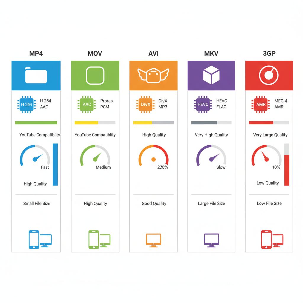 Optimal Video and Audio Codecs for YouTube Uploads (H.264, AAC) — best youtube video file format for upload
