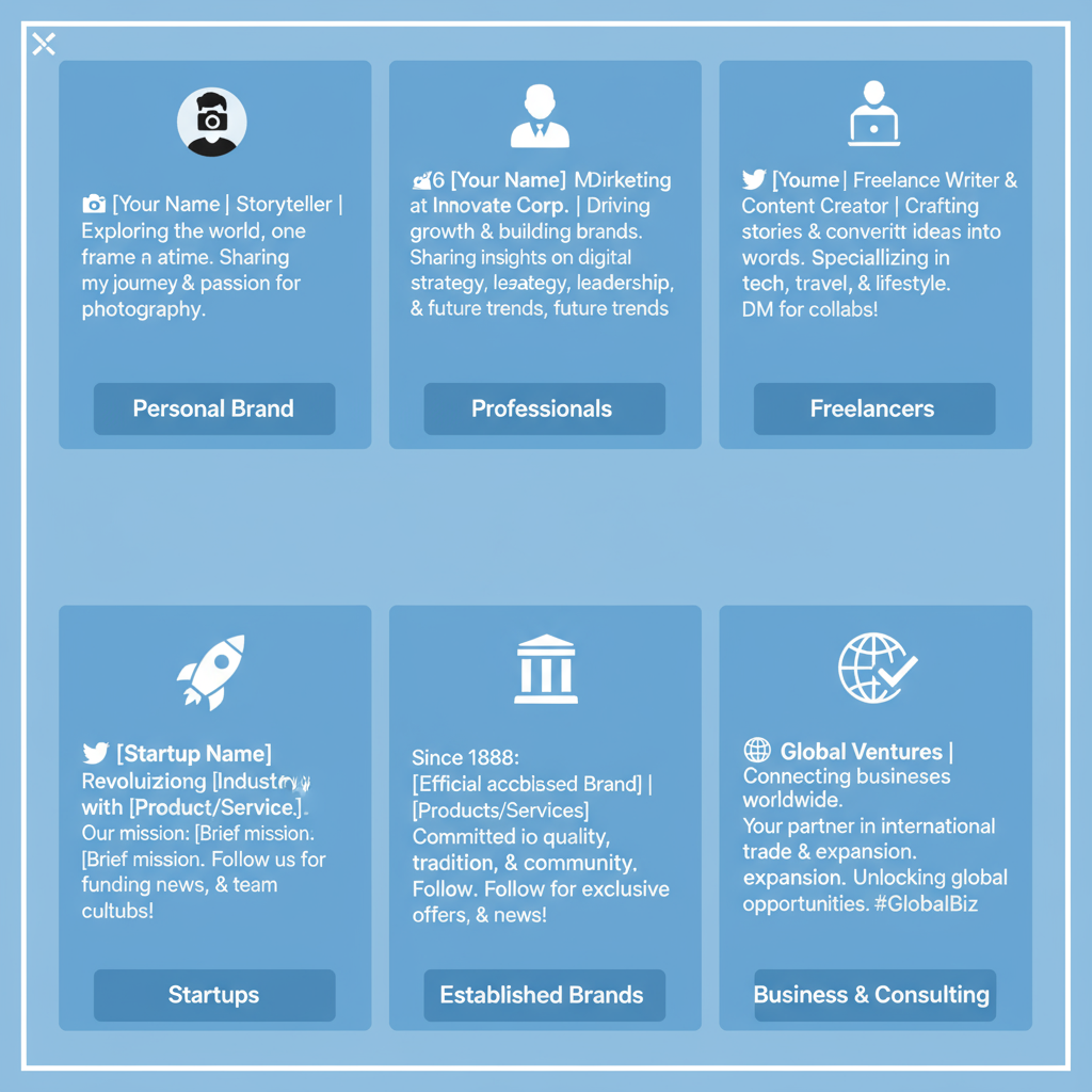 Freelancers — bio on twitter samples
