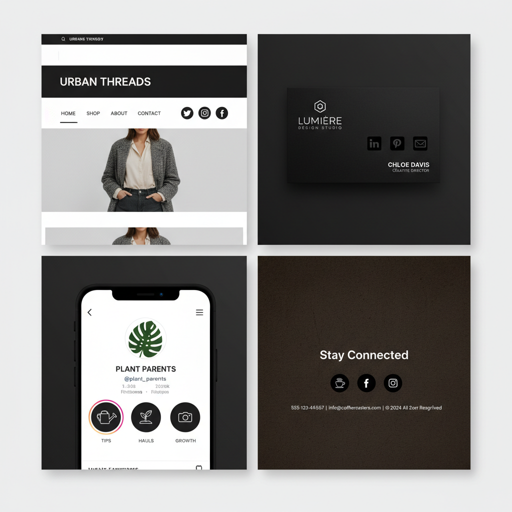 Understanding Different Styles of Black Social Media Icons — black social media icons brand design