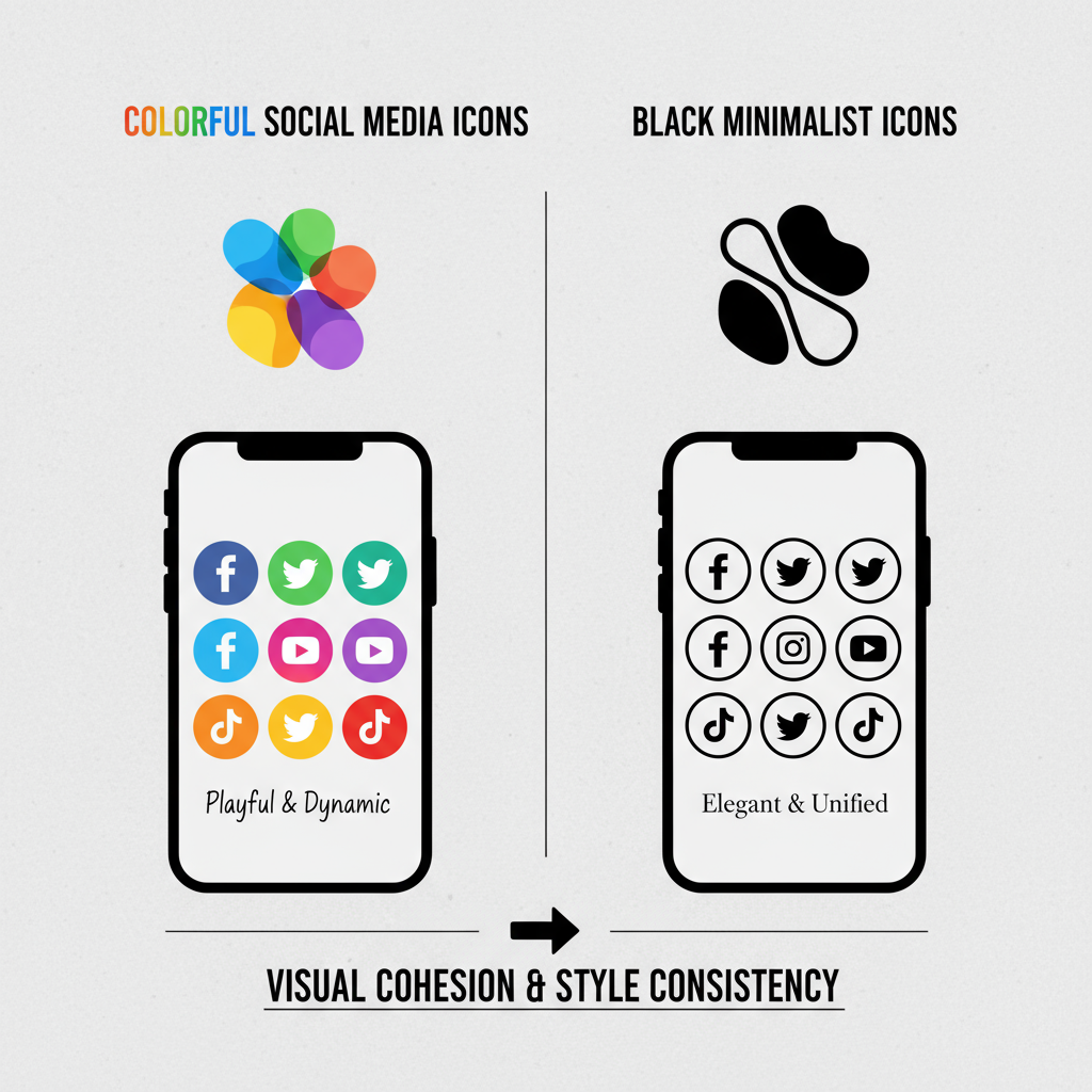 Benefits of Using Black Social Media Icons — black social media icons branding guide