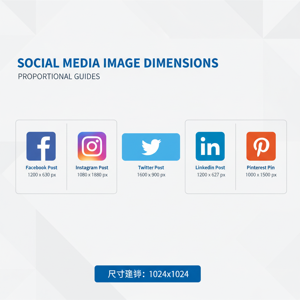 Common Recommended Dimensions — blank social media post template
