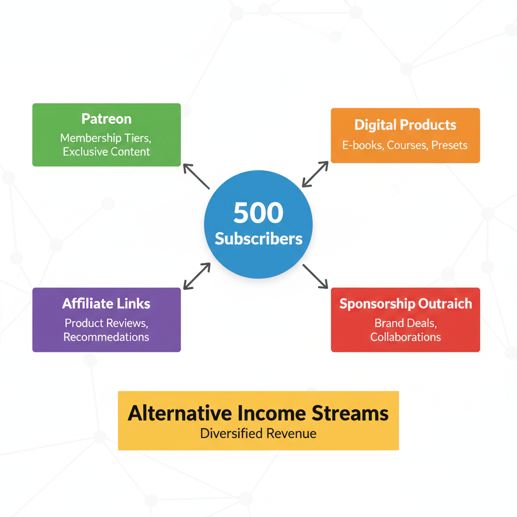Alternative Income Streams Before Ad Monetization — can i make money at 500 subscribers