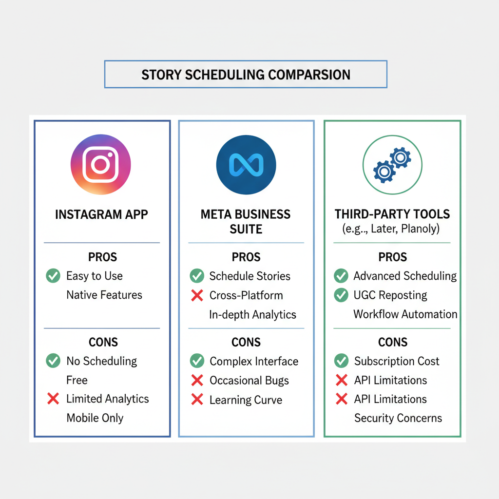 Creator Studio — can i schedule an instagram story