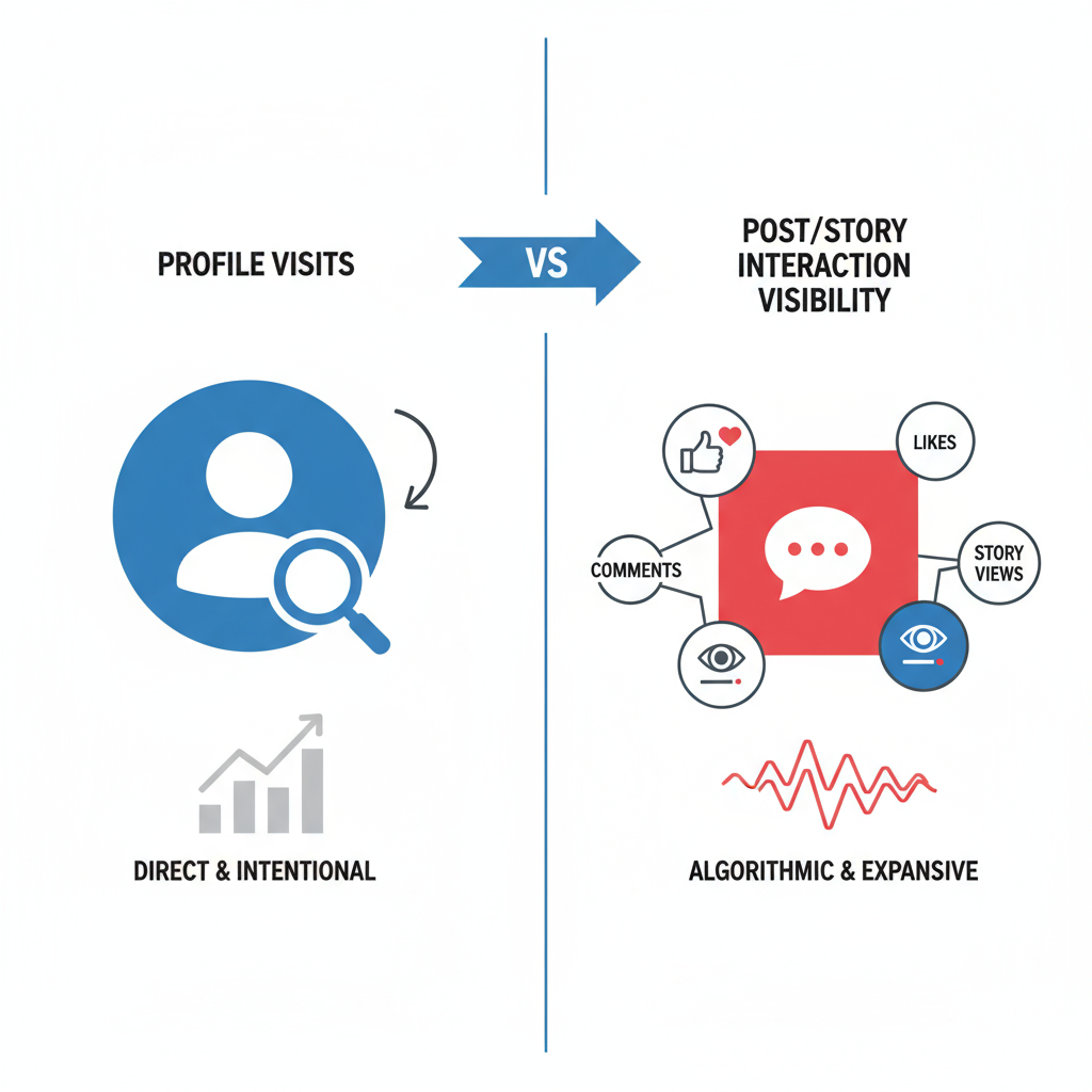 Profile Visits vs. Post and Story Interactions — can someone see when you view their profile on facebook