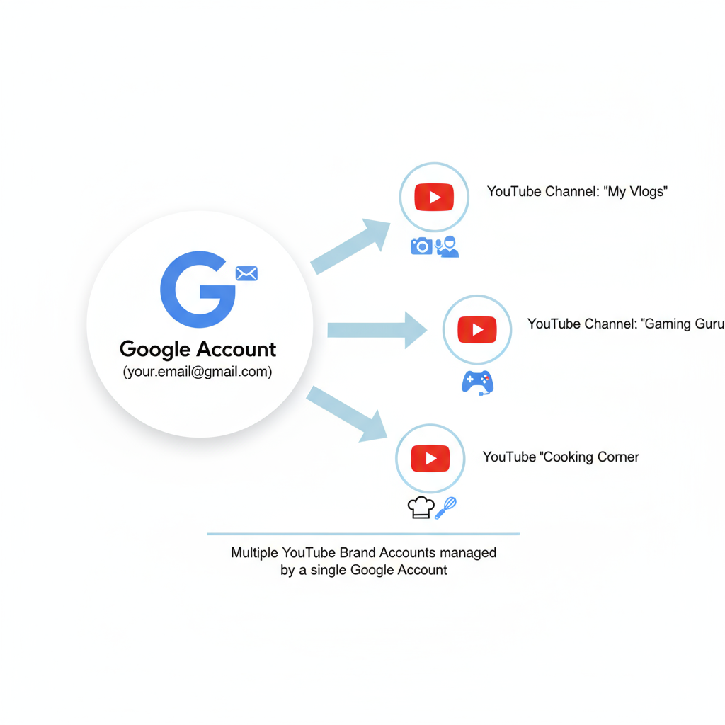 Understanding Google Brand Accounts — can you make multiple youtube channels with one email