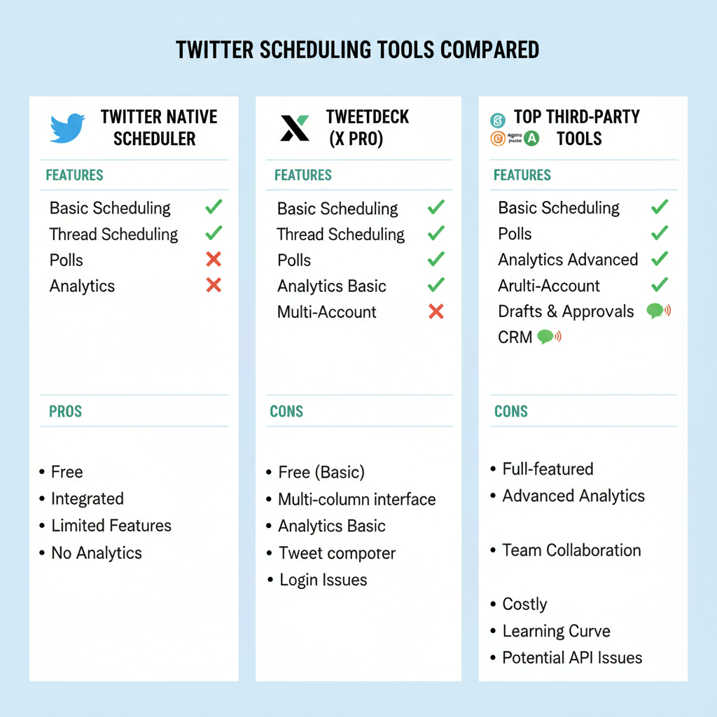 Managing Multiple Accounts — can you schedule posts on twitter