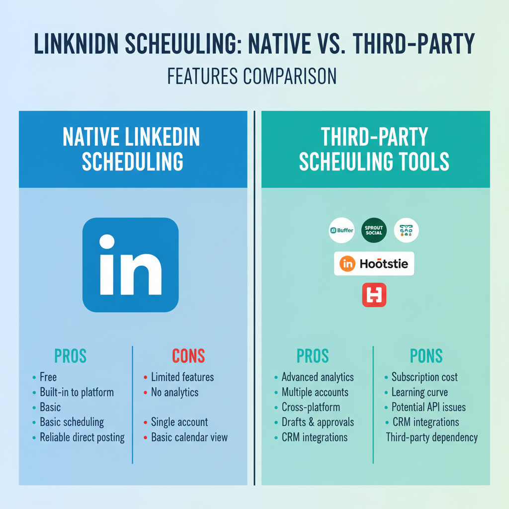 LinkedIn’s Native Post Scheduling Feature — can you schedule send on linkedin