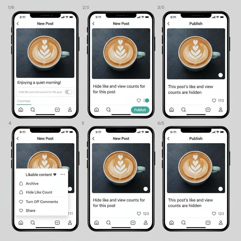For New Posts (Before Publishing) — can you turn off likes on instagram