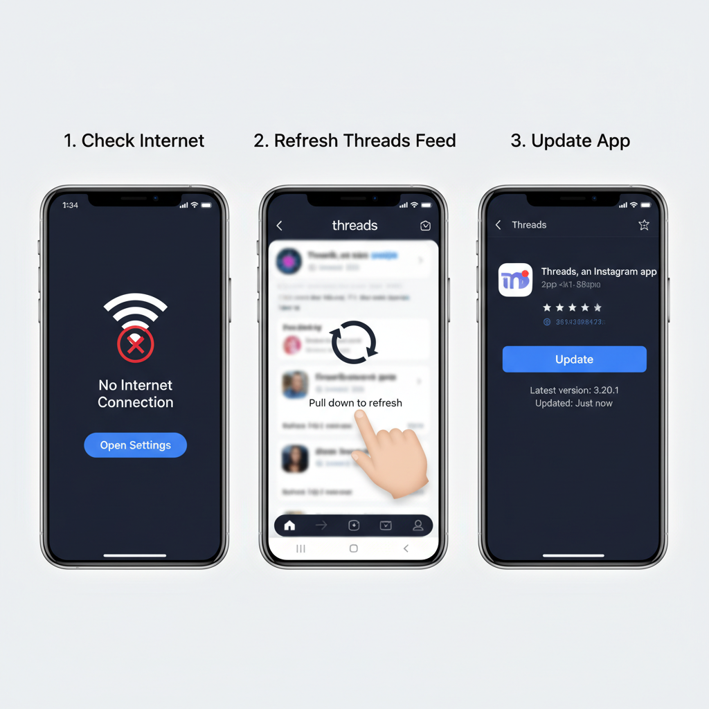 Step 1: Check Your Internet Connection & Refresh the App — cant see comments on threads