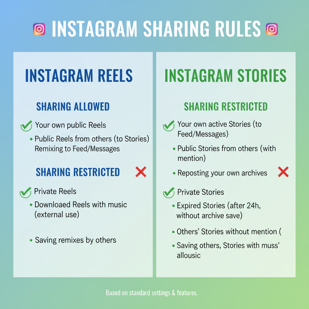 Check if the Reel Is Yours or Someone Else’s — cant share reels to story