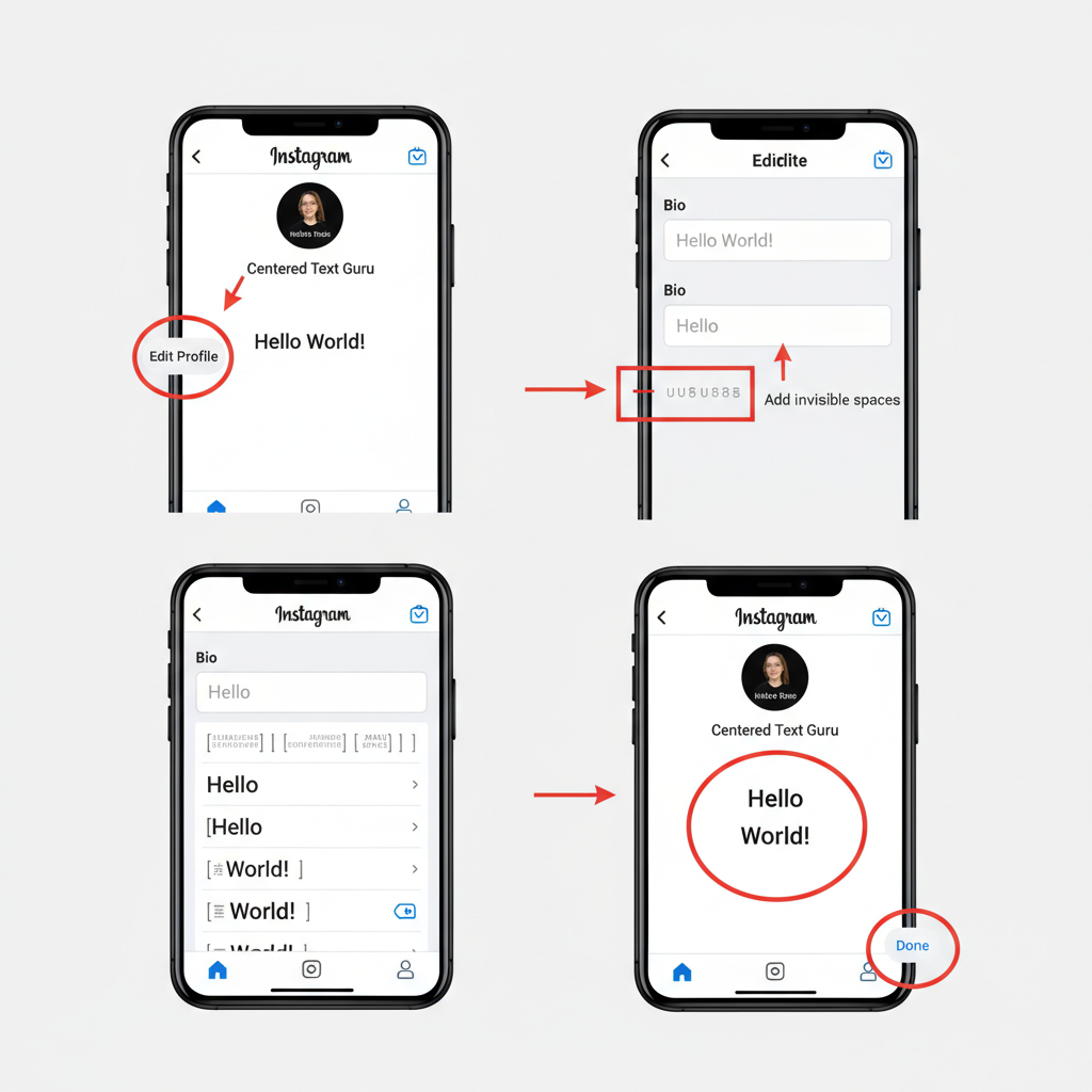 Small Business — centered instagram bio