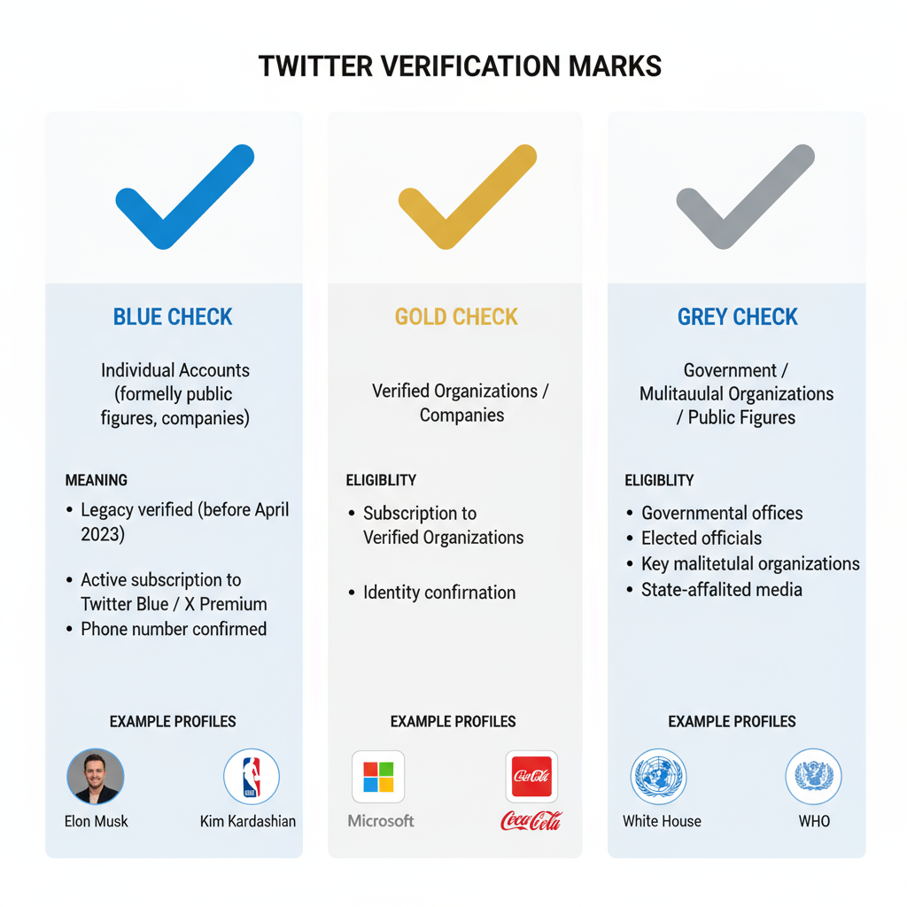 Understanding the Different Check Mark Colors and Meanings — check mark twitter