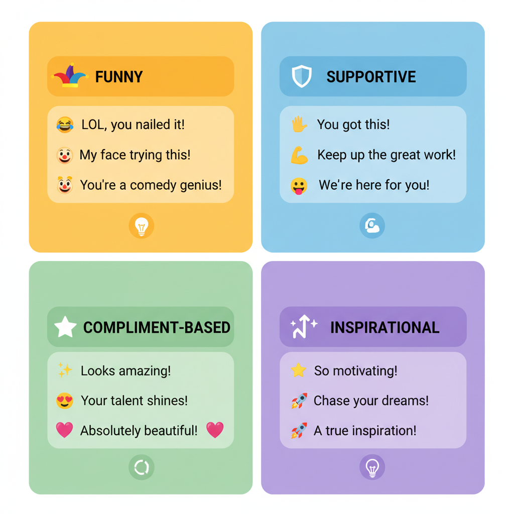 Categories of Instagram Comment Ideas — comments for instagram ideas