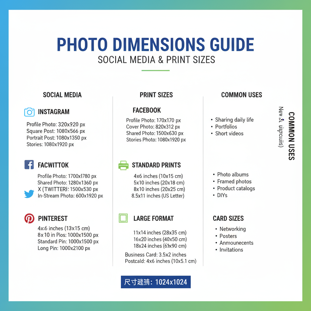Common Methods — common photo dimensions
